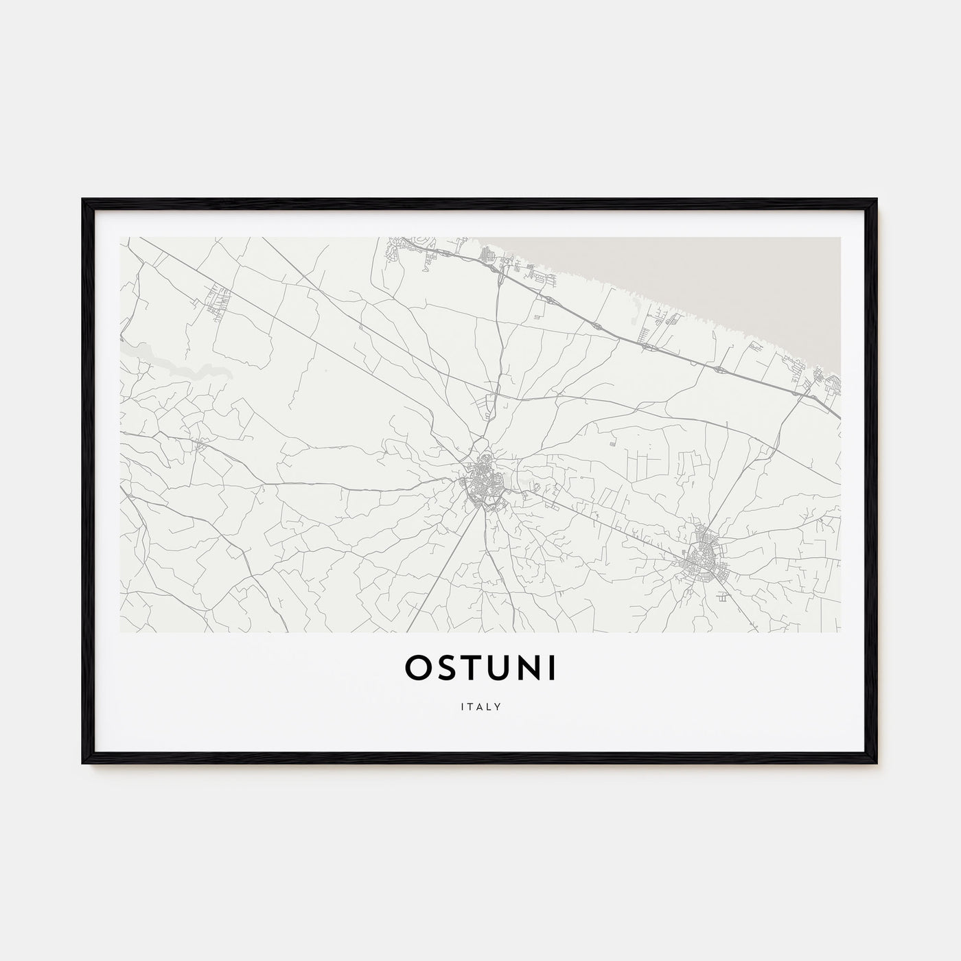 Ostuni Map Landscape Poster