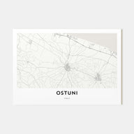 Ostuni Map Landscape Poster