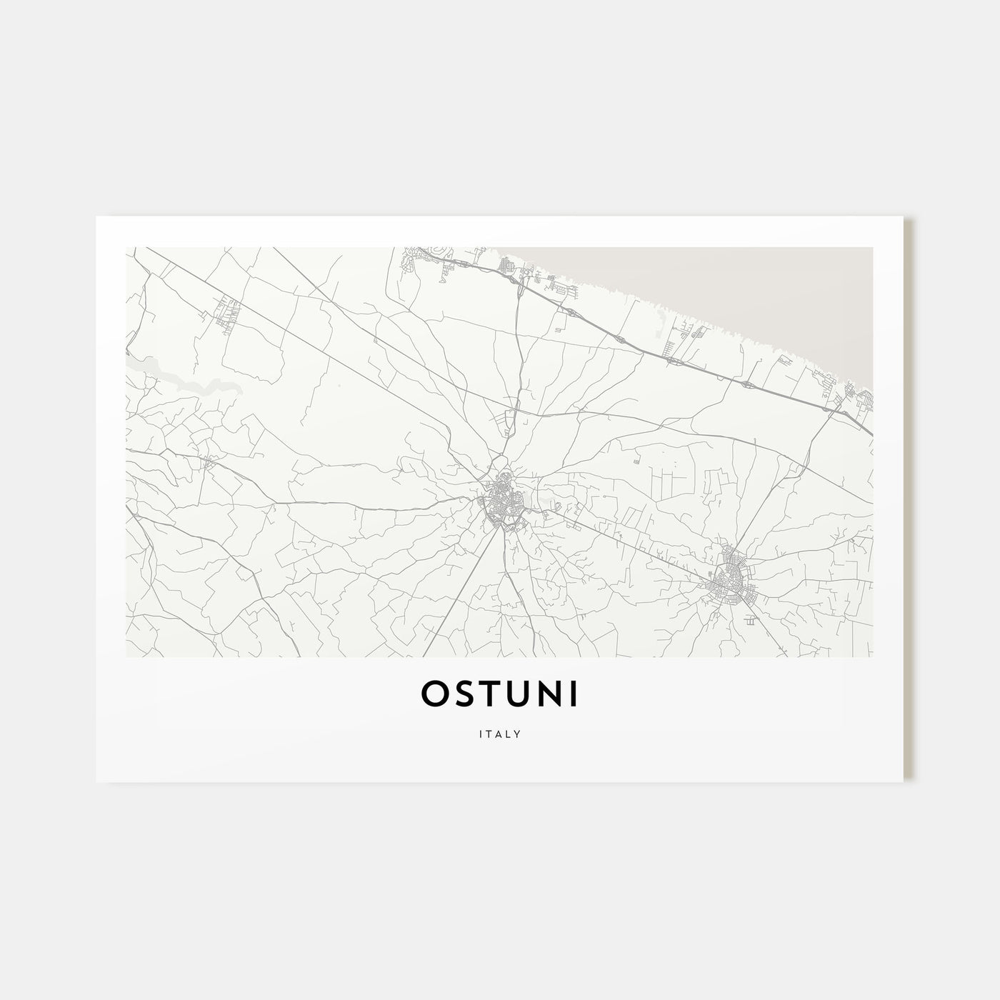 Ostuni Map Landscape Poster