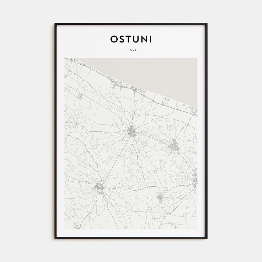 Ostuni Map Portrait Poster