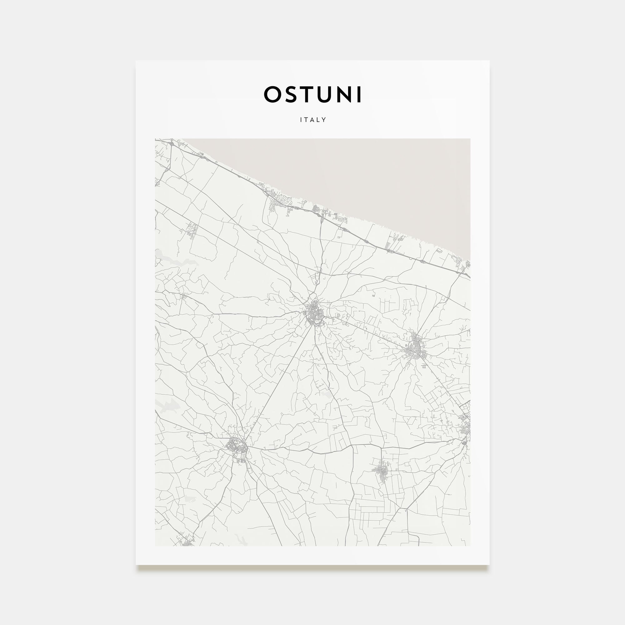 Ostuni Map Portrait Poster