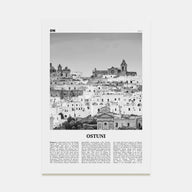Ostuni Travel B&W Poster
