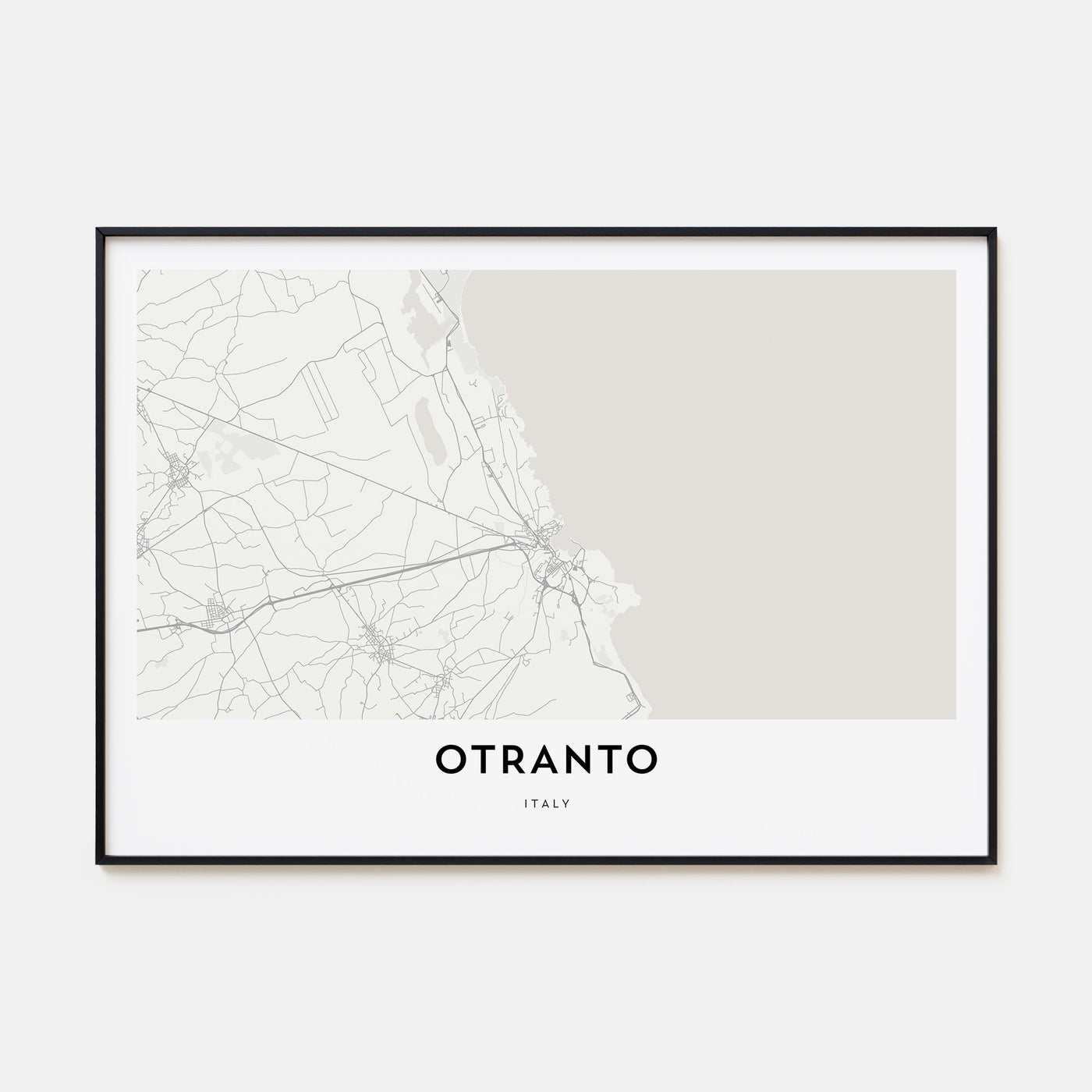 Otranto Map Landscape Poster