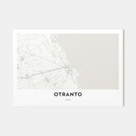 Otranto Map Landscape Poster
