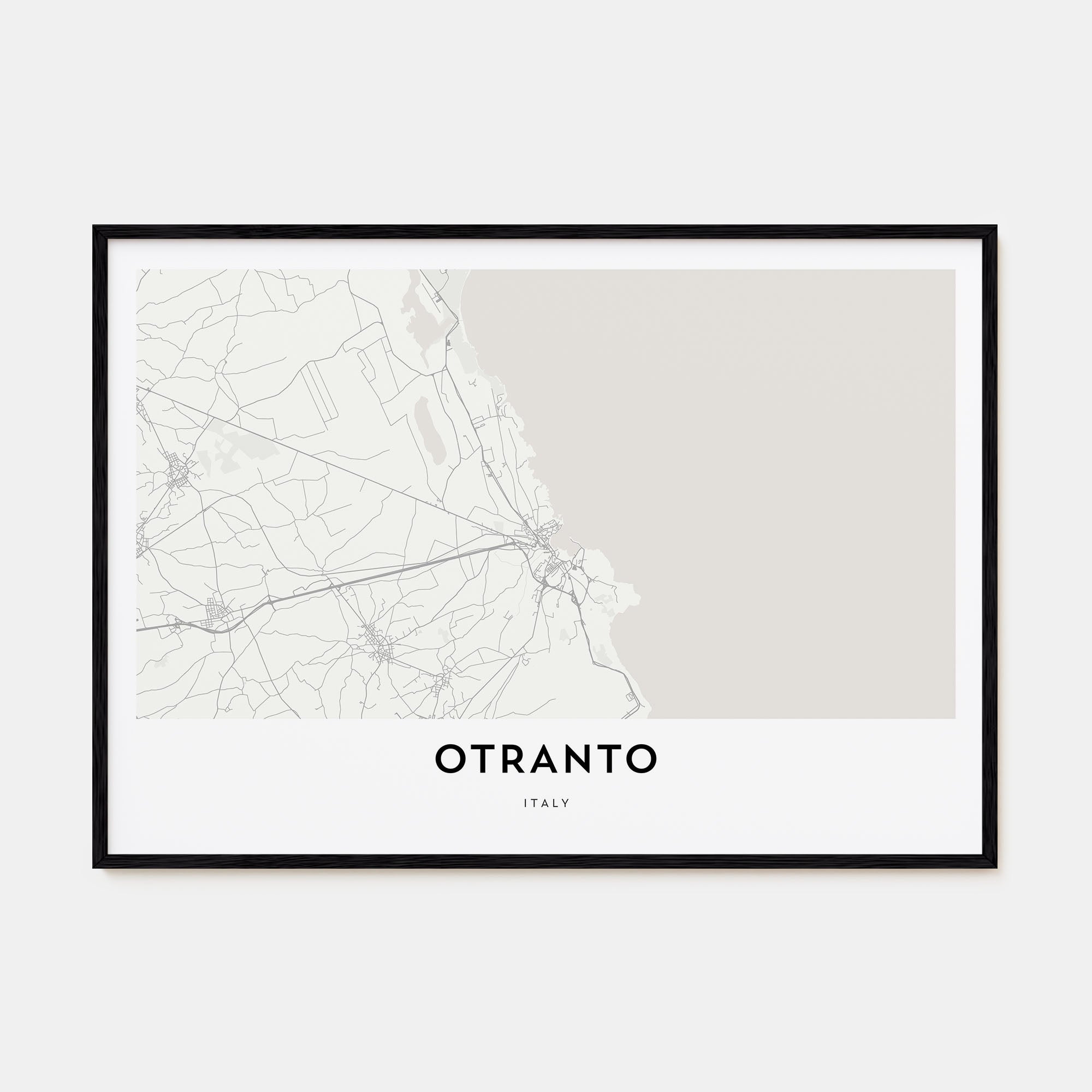 Otranto Map Landscape Poster