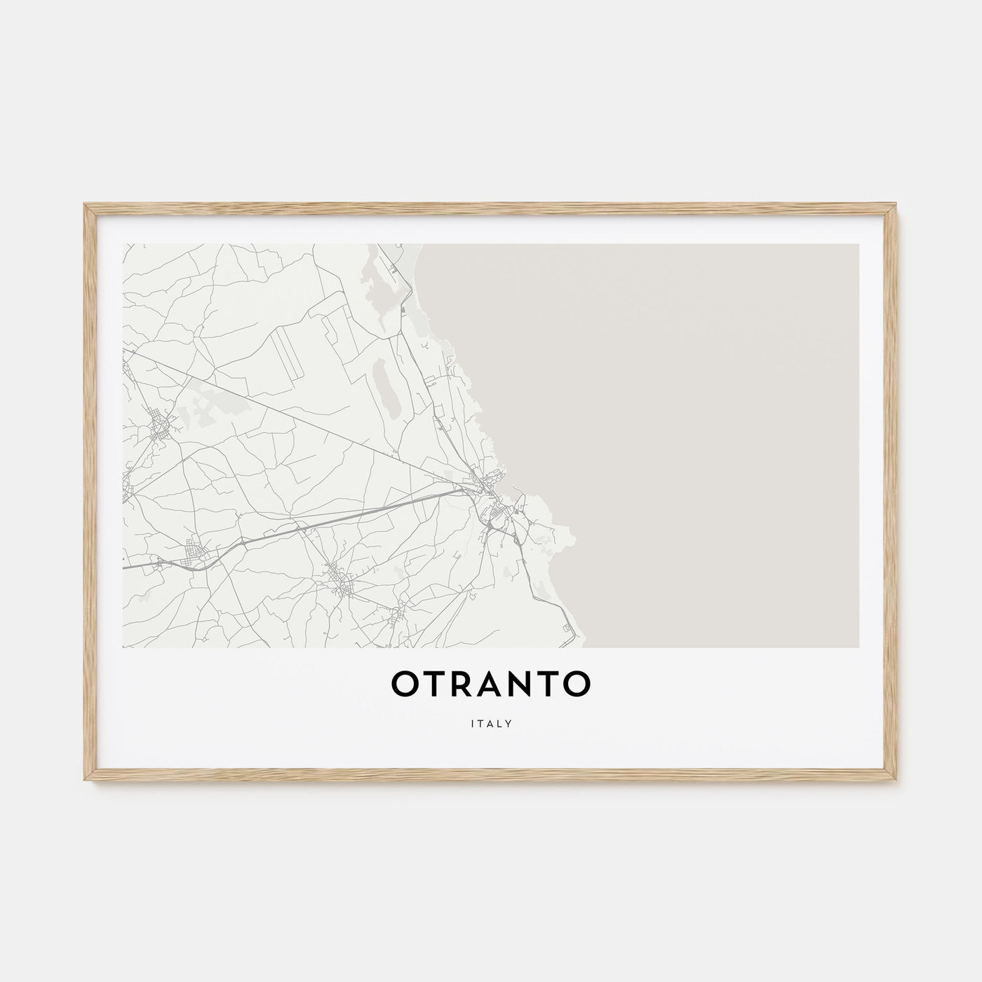 Otranto Map Landscape Poster