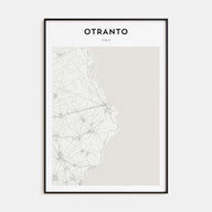 Otranto Map Portrait Poster