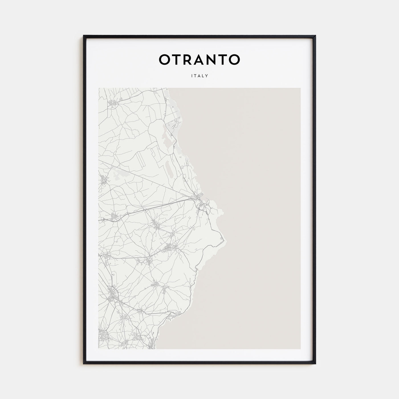 Otranto Map Portrait Poster