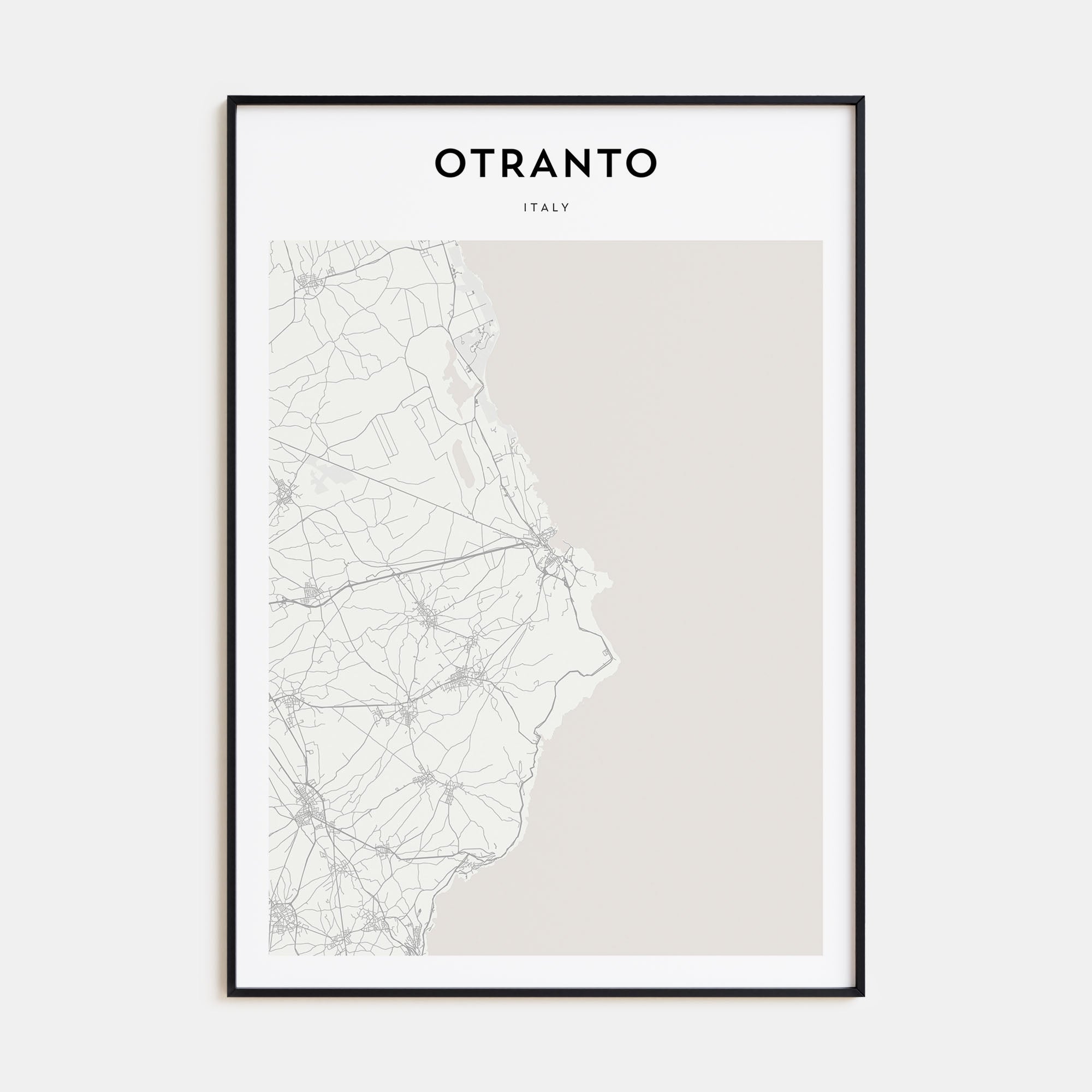 Otranto Map Portrait Poster