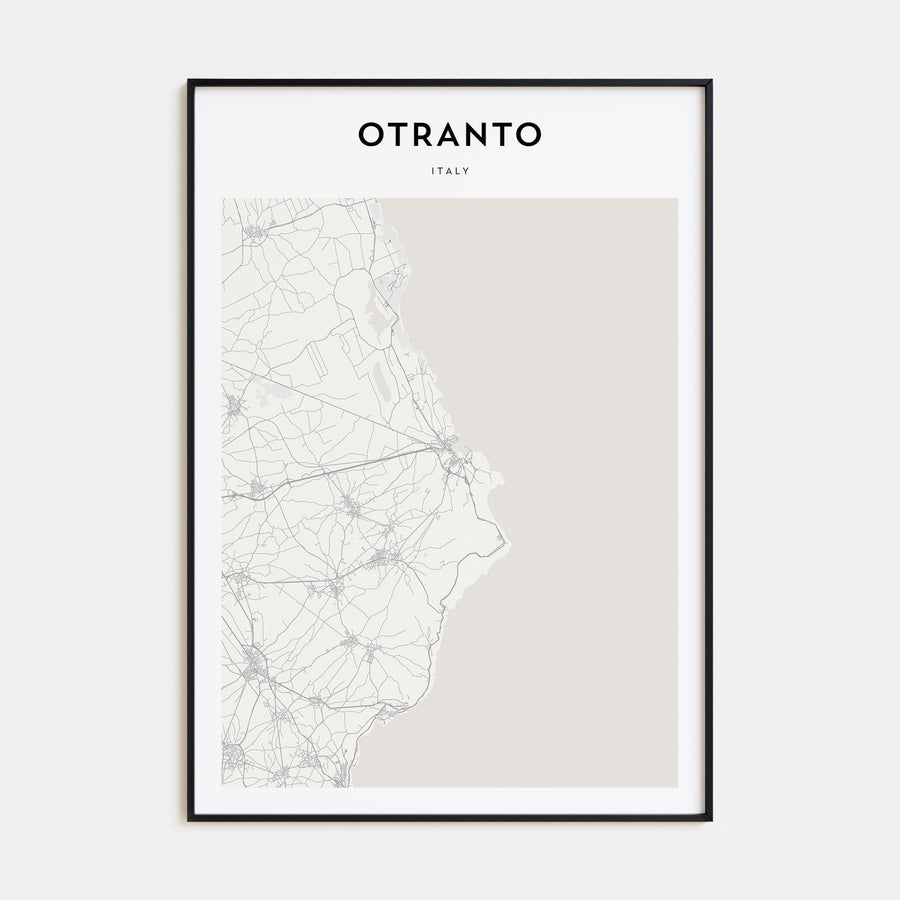 Otranto Map Portrait Poster
