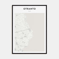 Otranto Map Portrait Poster