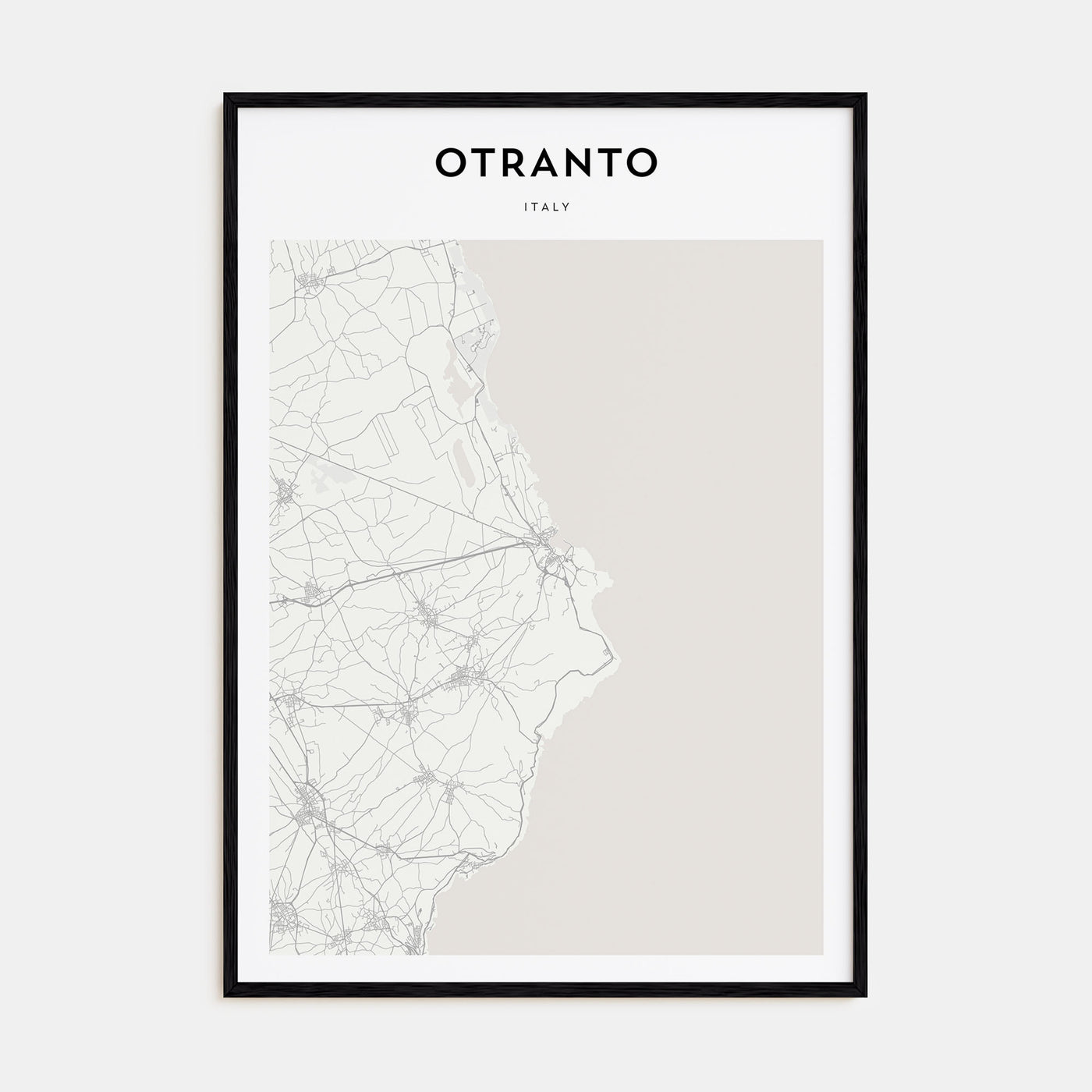 Otranto Map Portrait Poster