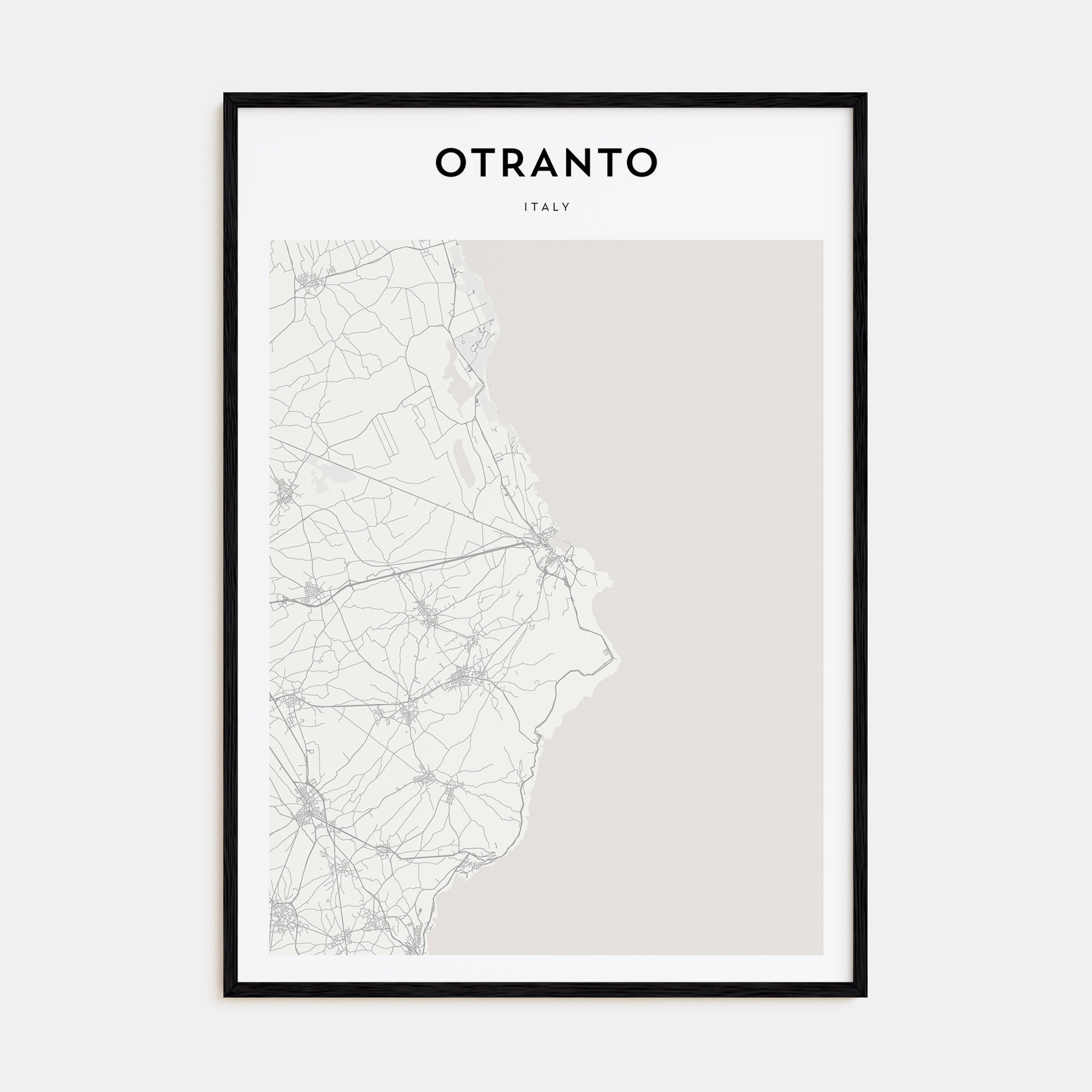 Otranto Map Portrait Poster