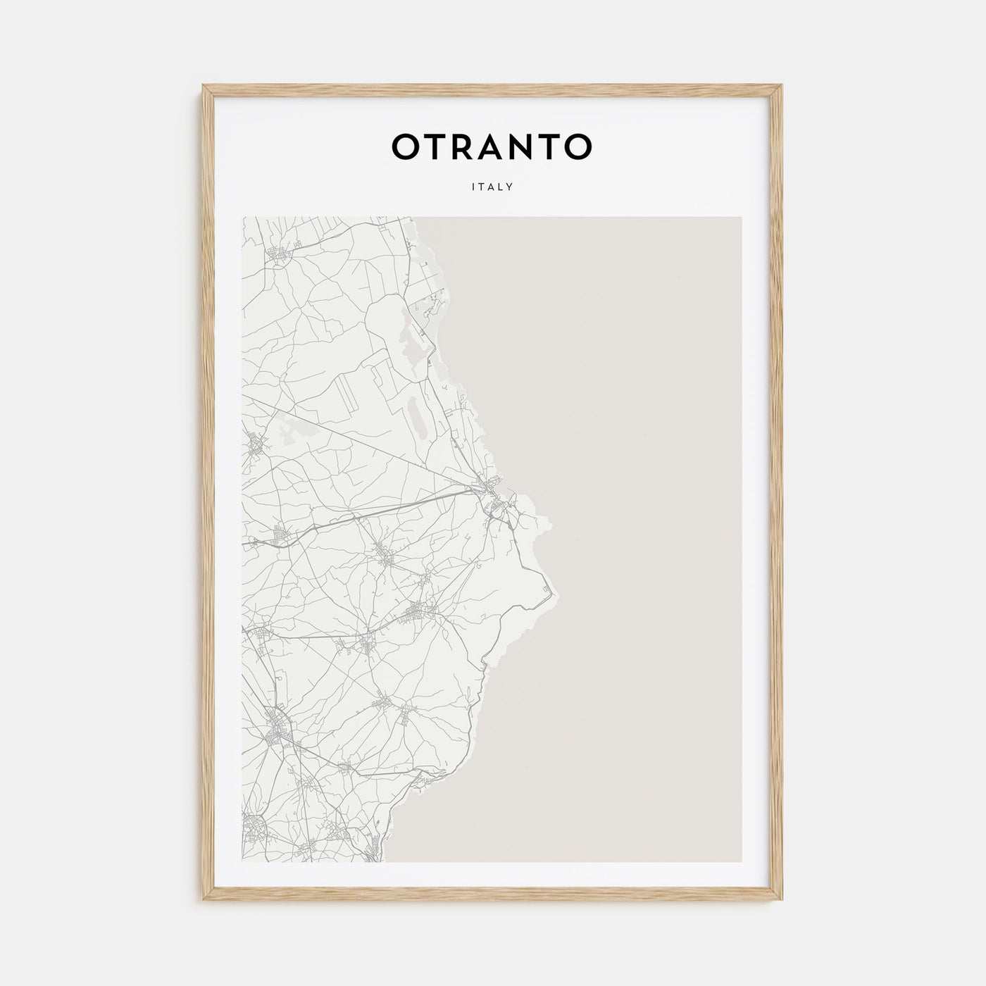 Otranto Map Portrait Poster