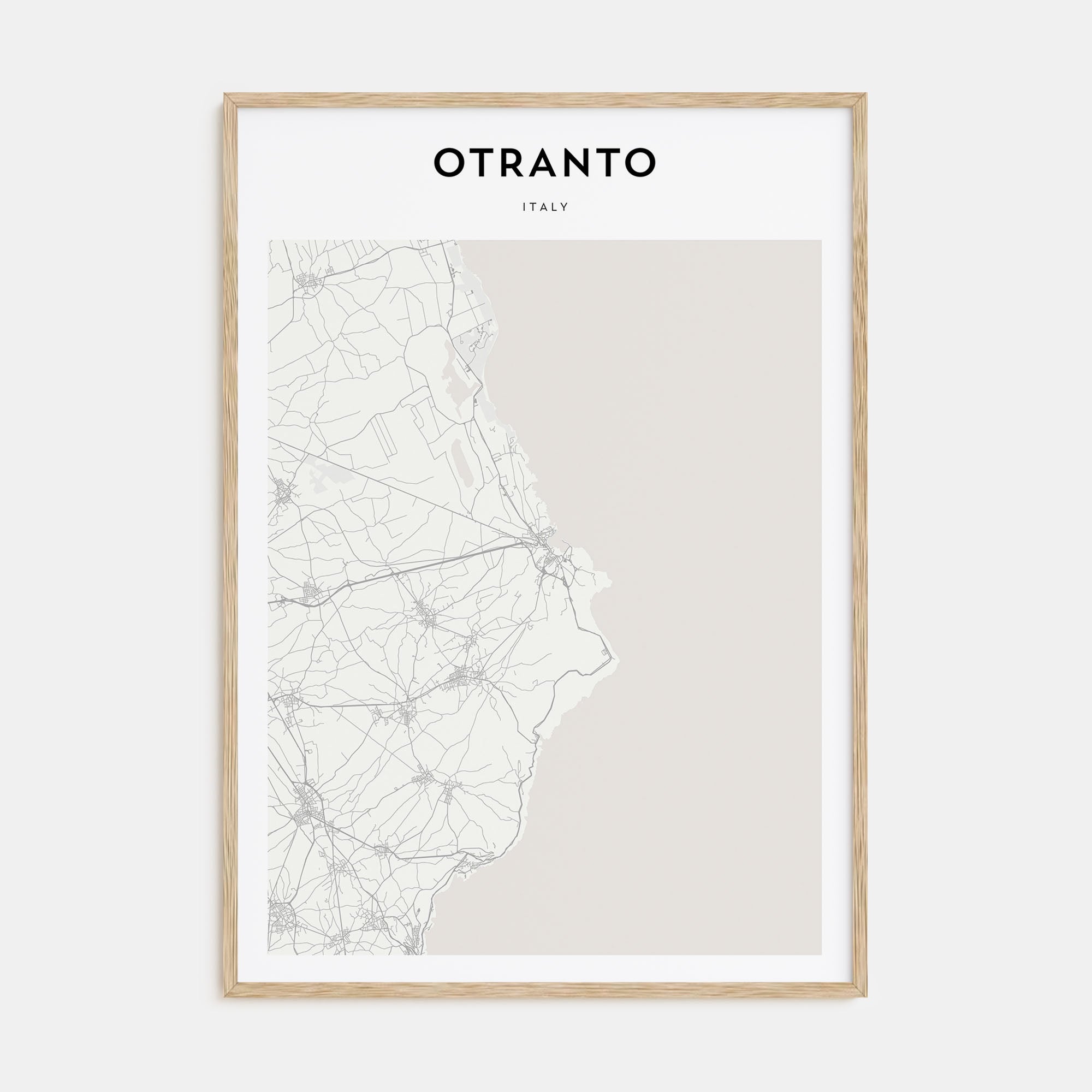 Otranto Map Portrait Poster