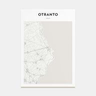 Otranto Map Portrait Poster