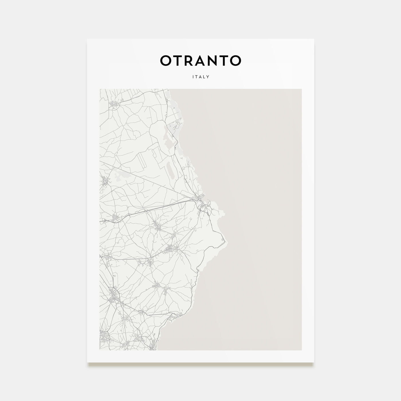 Otranto Map Portrait Poster