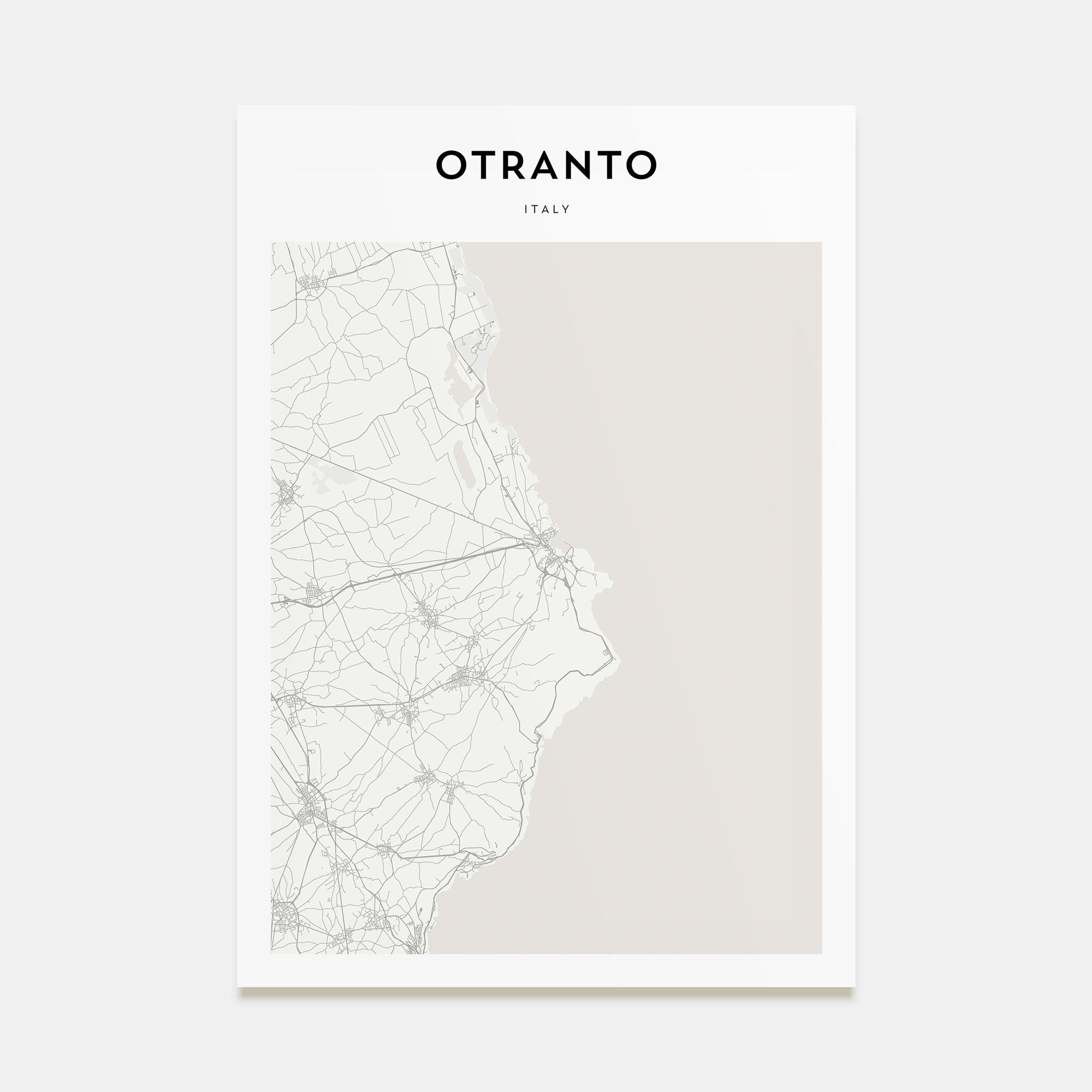Otranto Map Portrait Poster