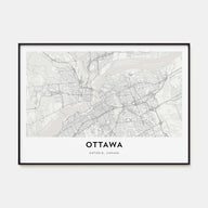 Ottawa Map Landscape Poster