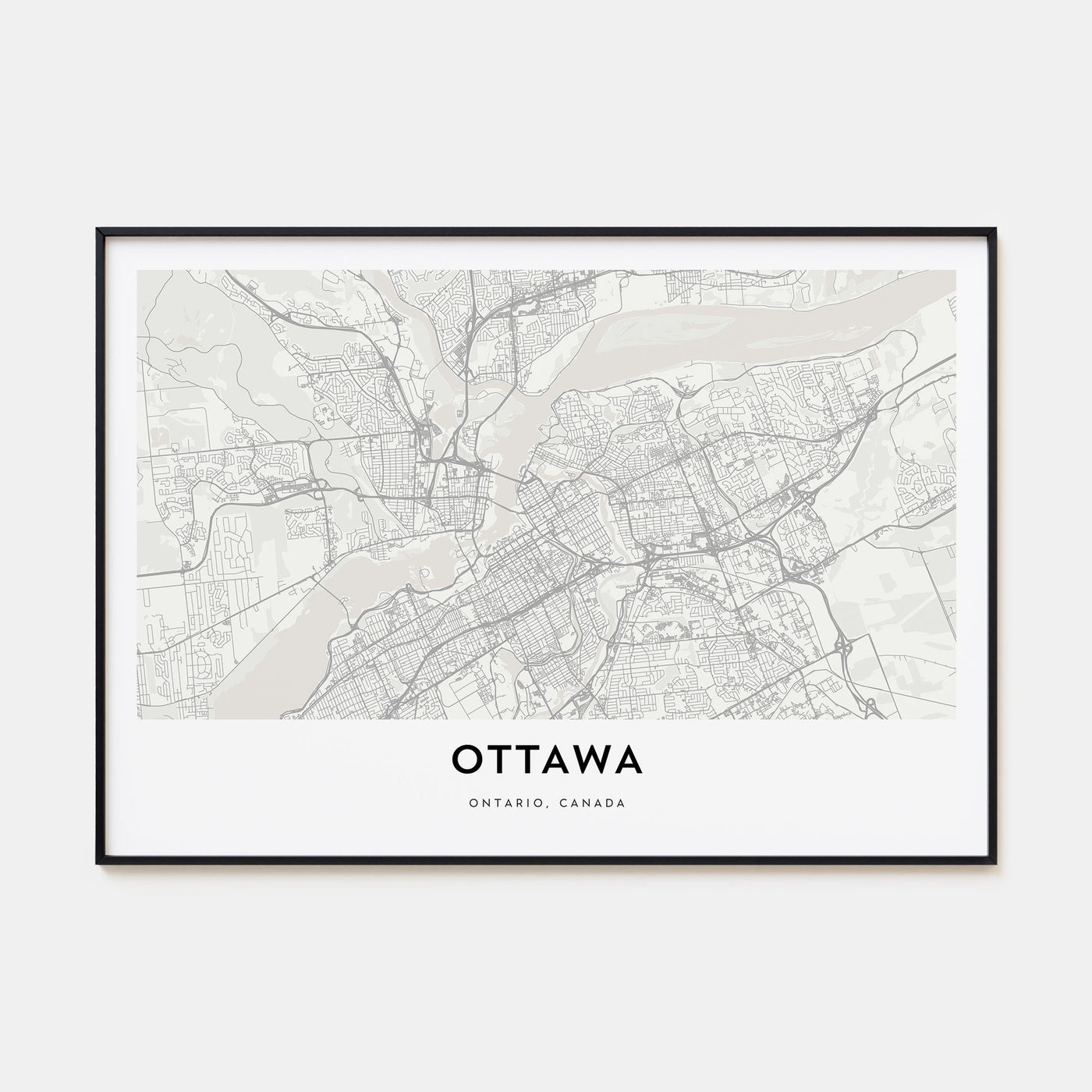 Ottawa Map Landscape Poster