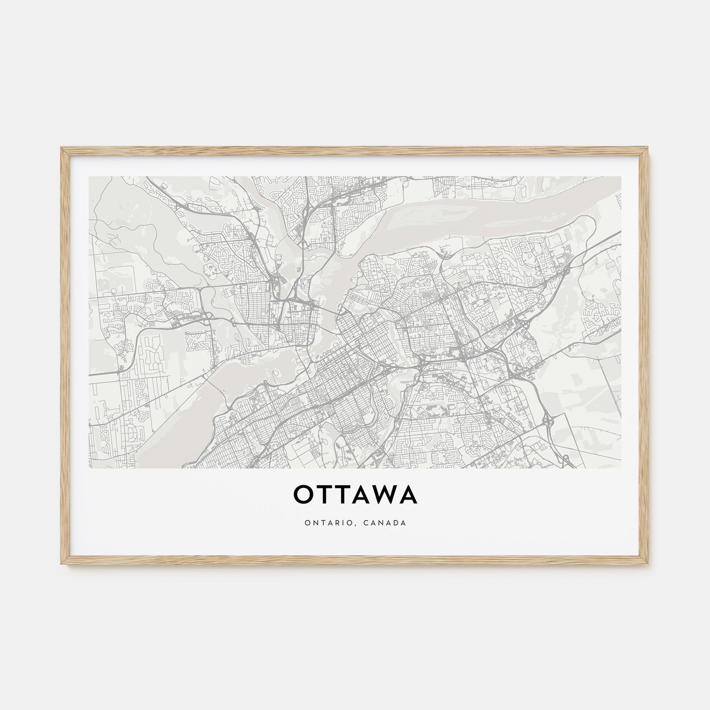 Ottawa Map Landscape Poster