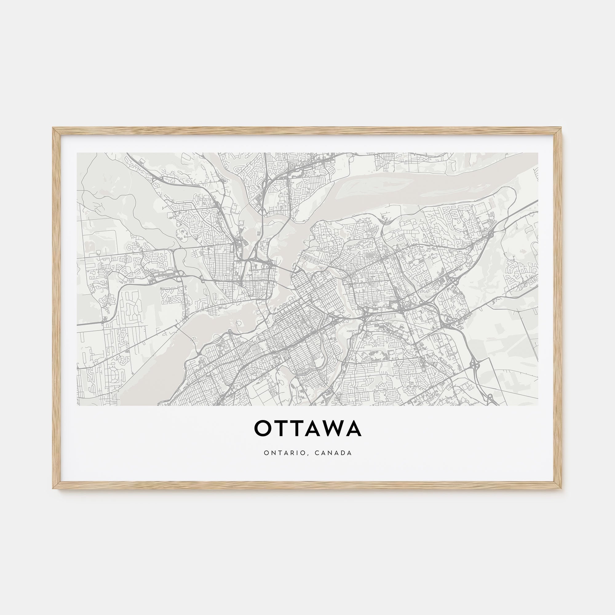 Ottawa Map Landscape Poster