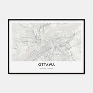 Ottawa Map Landscape Poster