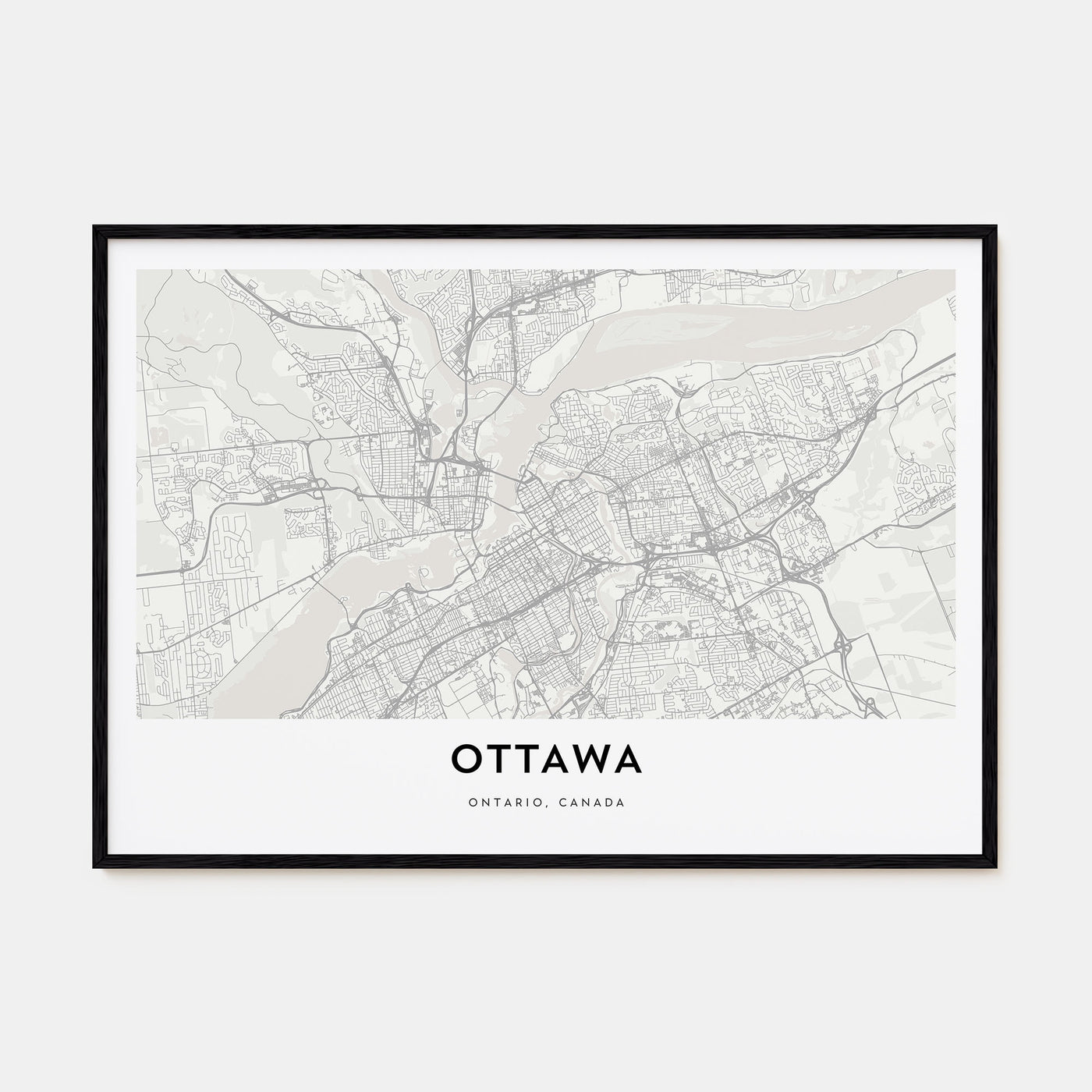 Ottawa Map Landscape Poster