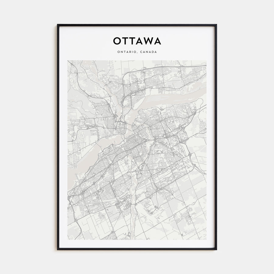 Ottawa Map Portrait Poster