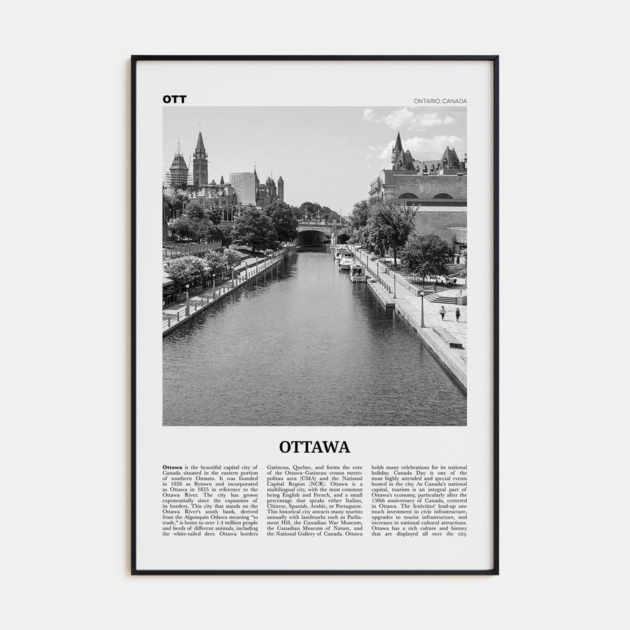 Ottawa Travel B&W No 1 Poster