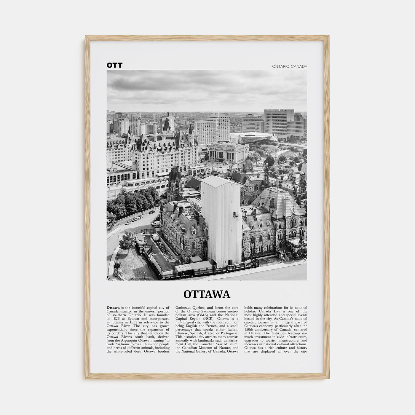 Ottawa Travel B&W No 2 Poster