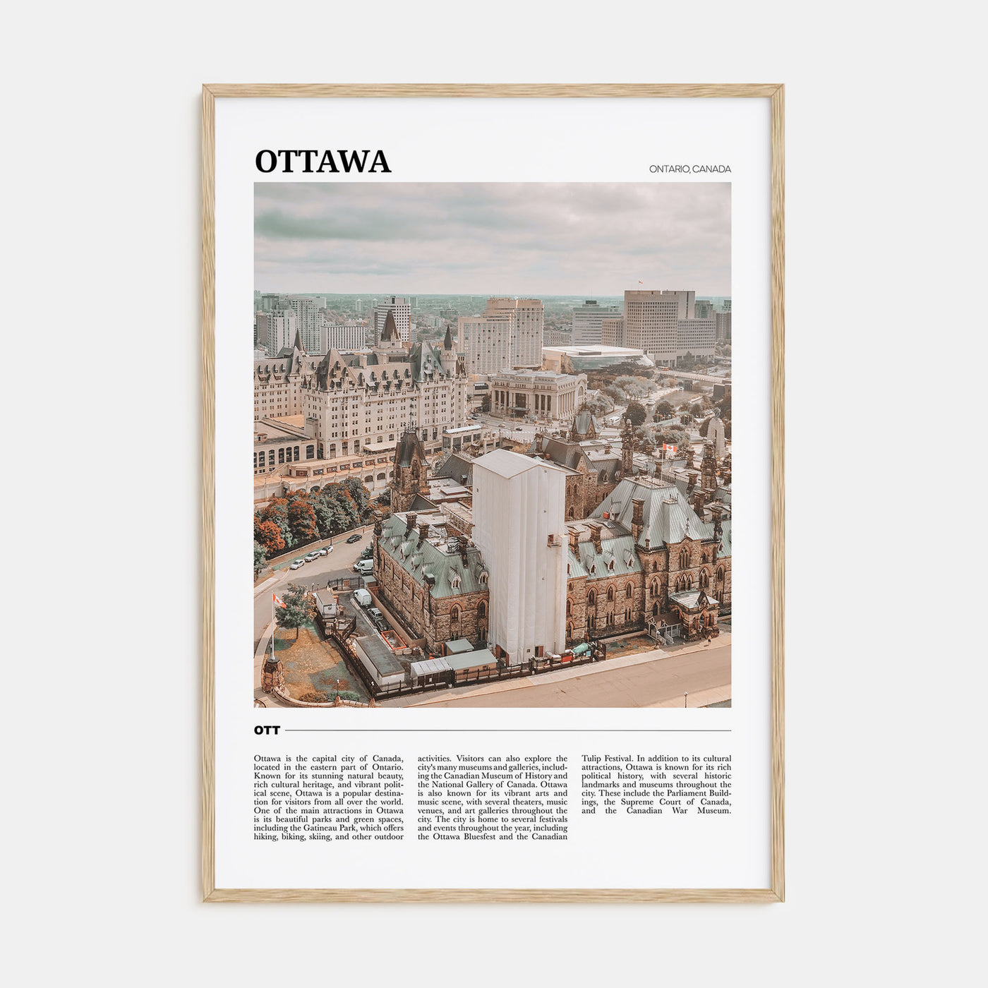 Ottawa Travel Color Poster
