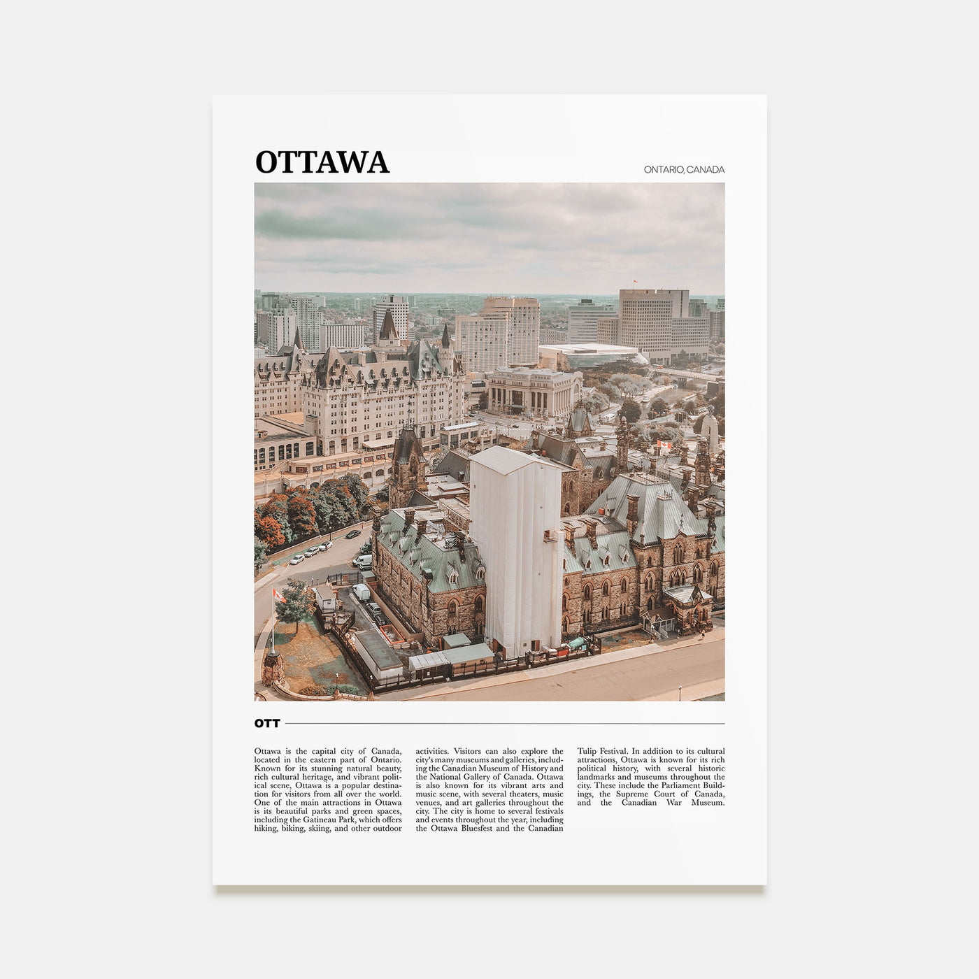 Ottawa Travel Color Poster