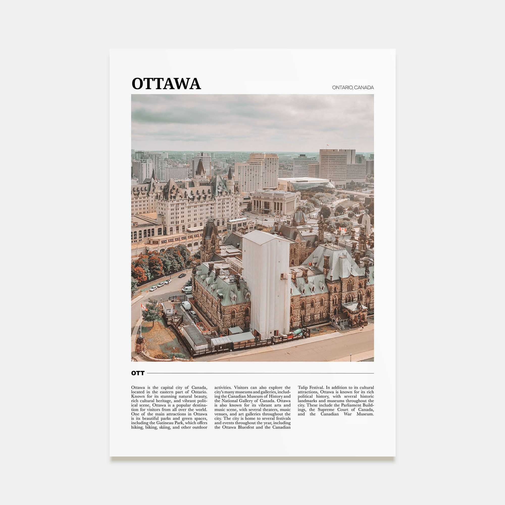 Ottawa Travel Color Poster