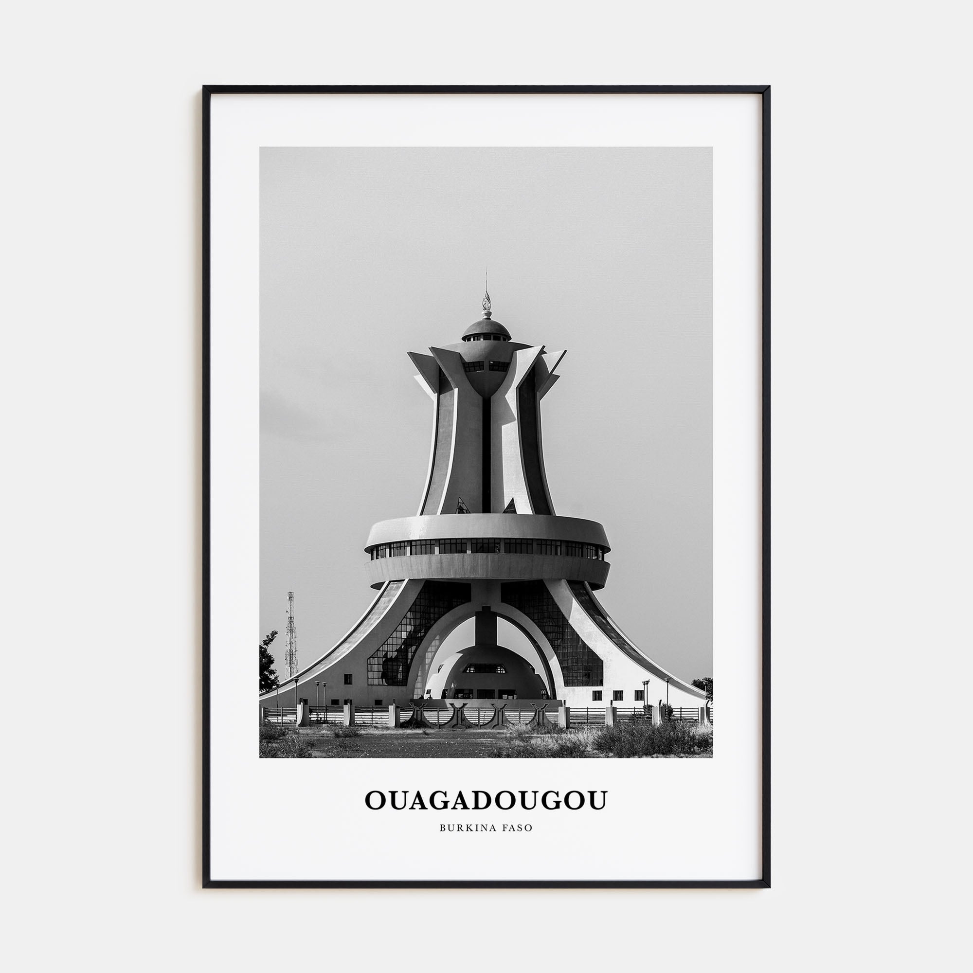 Ouagadougou Portrait B&W Poster