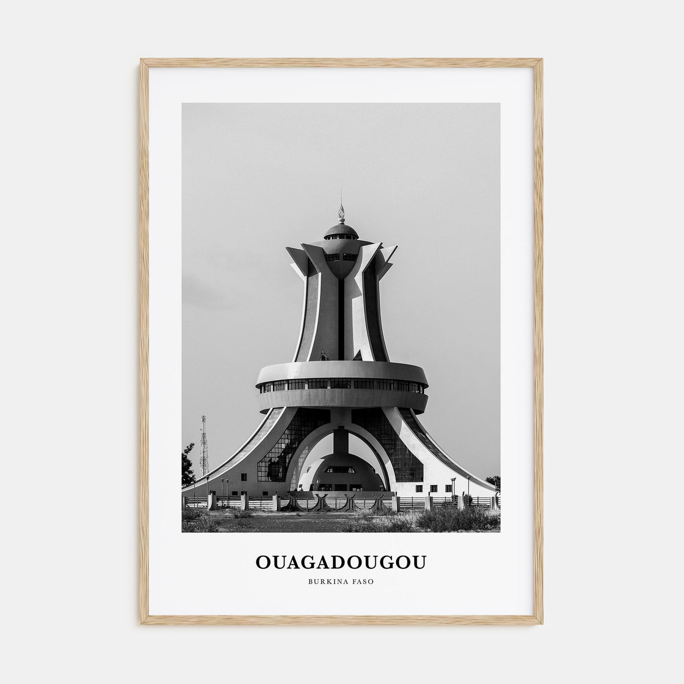 Ouagadougou Portrait B&W Poster