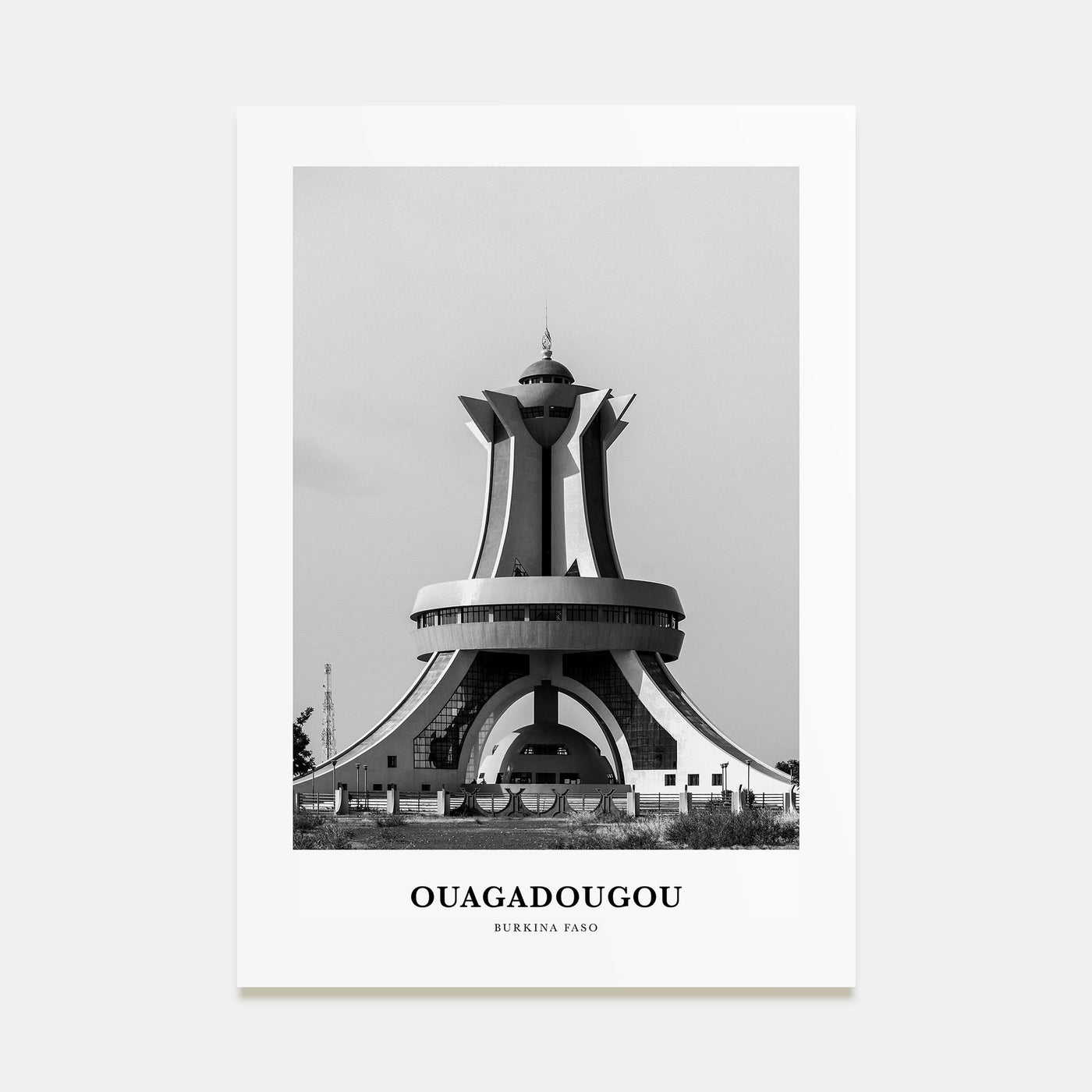 Ouagadougou Portrait B&W Poster