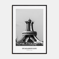 Ouagadougou Portrait B&W Poster