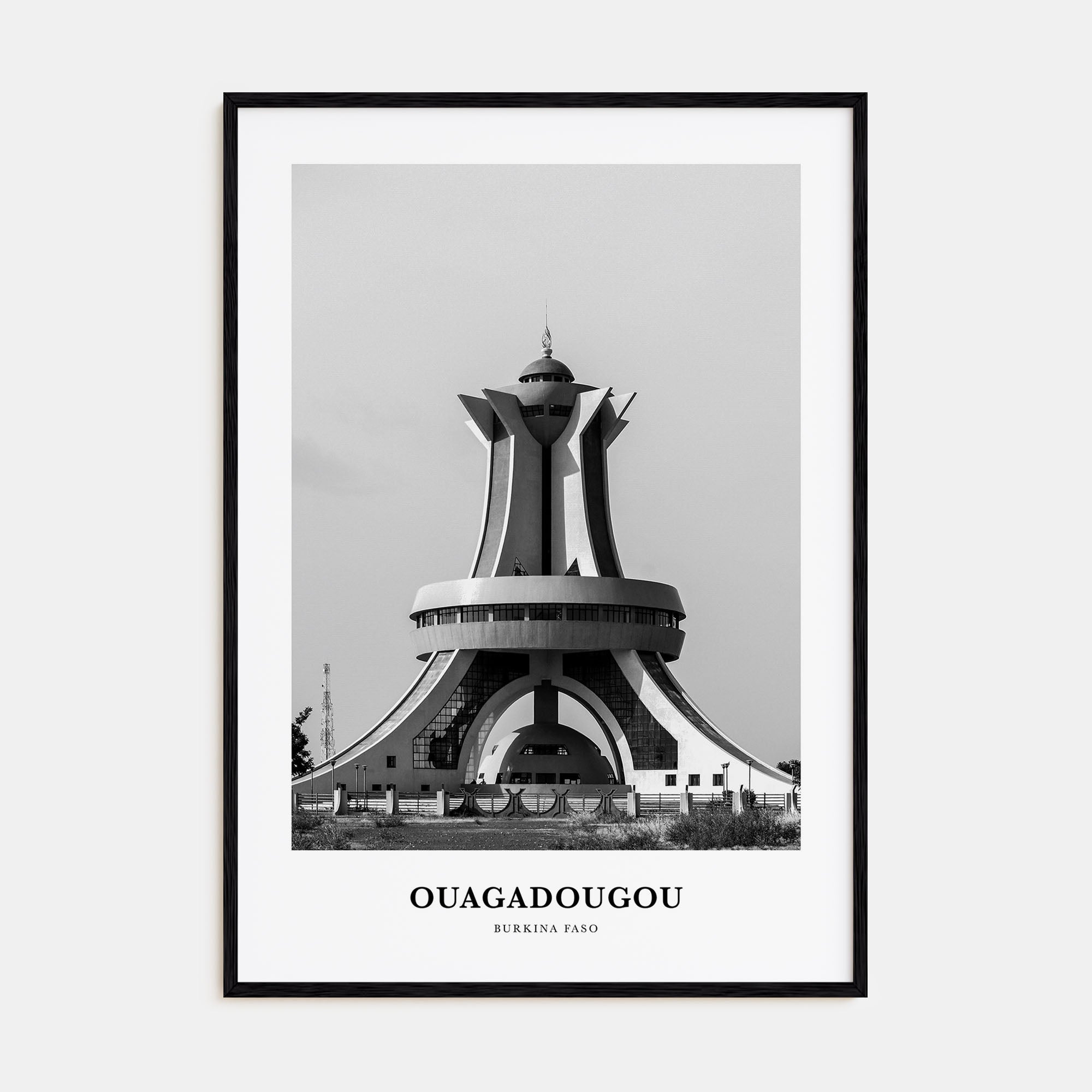 Ouagadougou Portrait B&W Poster
