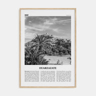 Ouarzazate Travel B&W Poster
