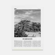 Ouarzazate Travel B&W Poster