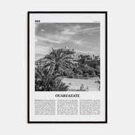 Ouarzazate Travel B&W Poster