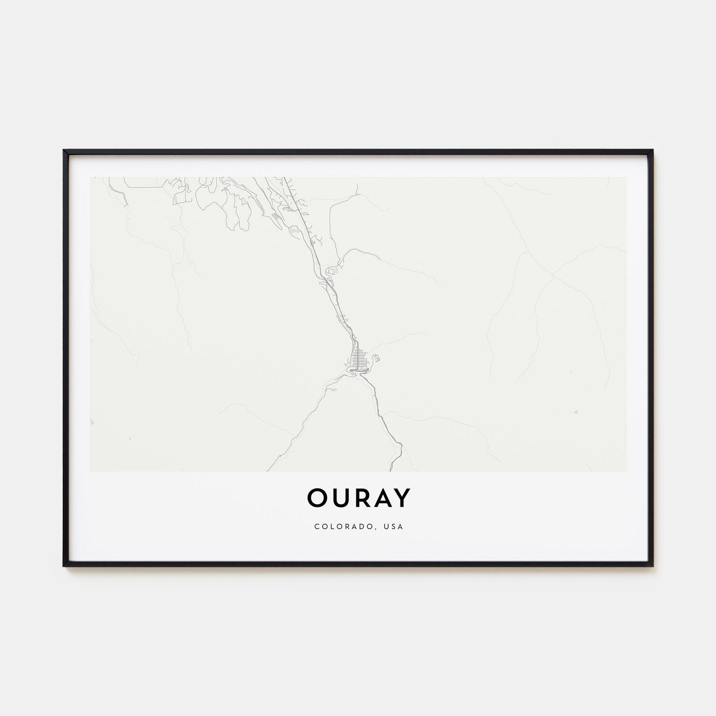 Ouray Map Landscape Poster