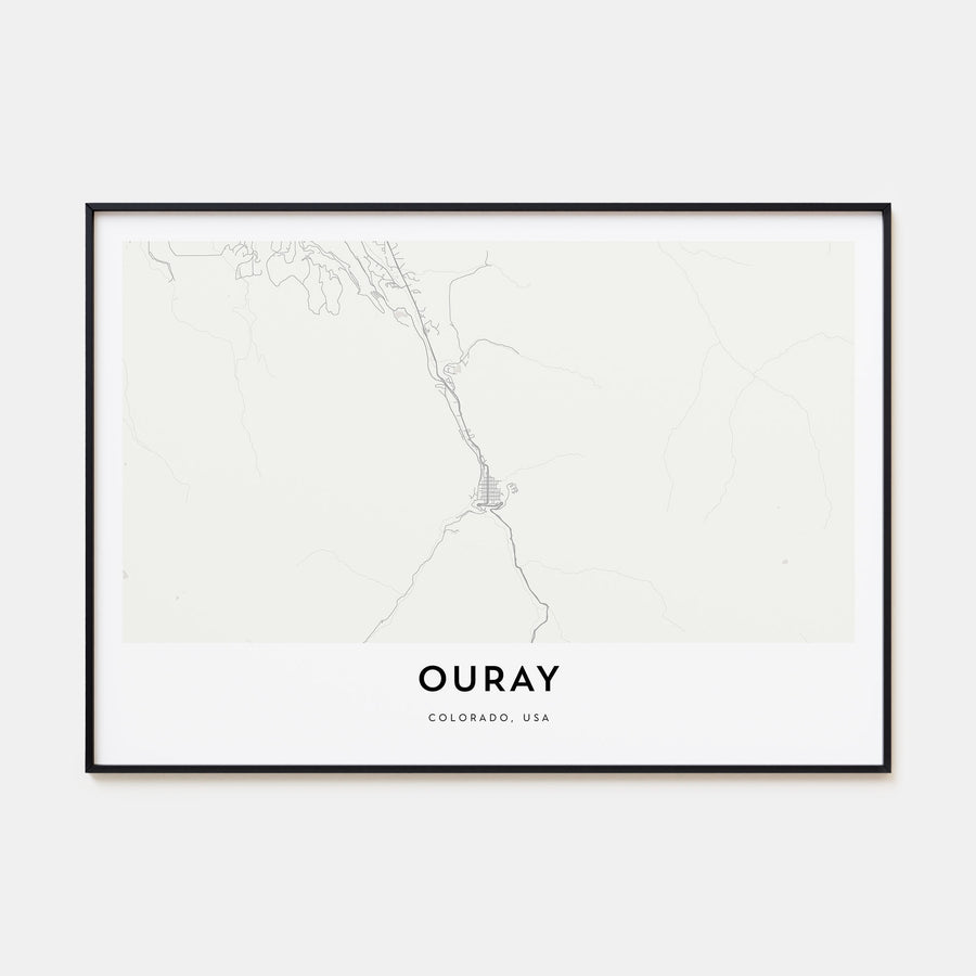 Ouray Map Landscape Poster