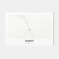 Ouray Map Landscape Poster