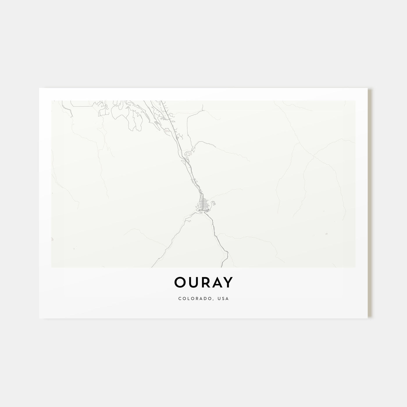 Ouray Map Landscape Poster