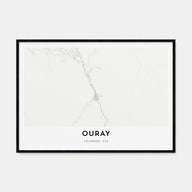 Ouray Map Landscape Poster