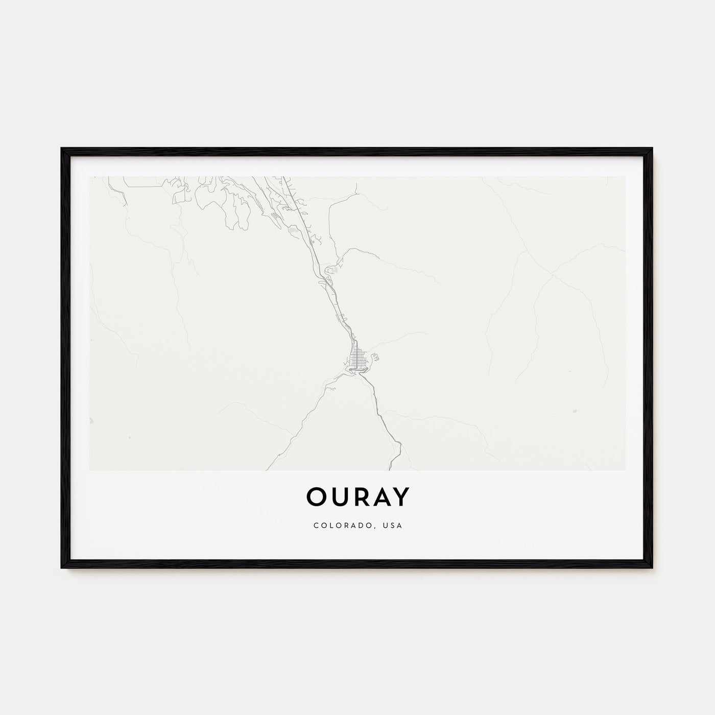 Ouray Map Landscape Poster