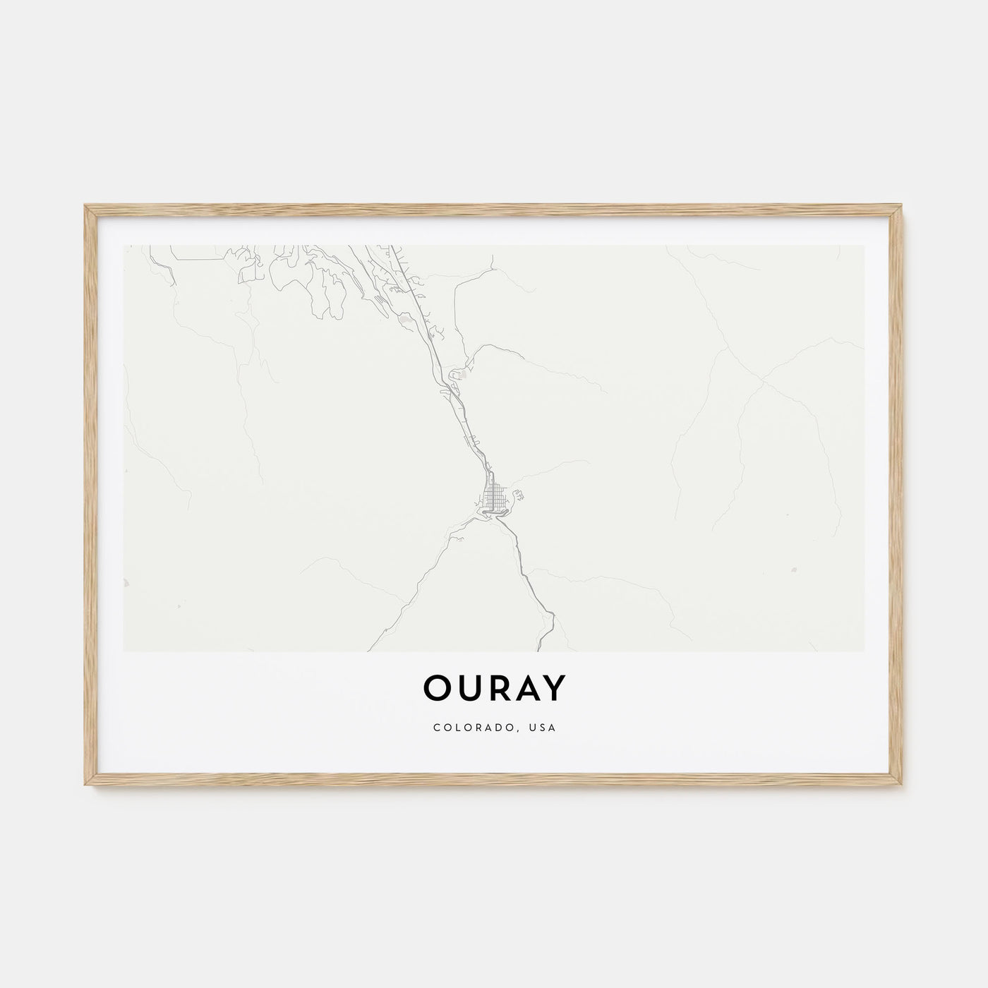 Ouray Map Landscape Poster