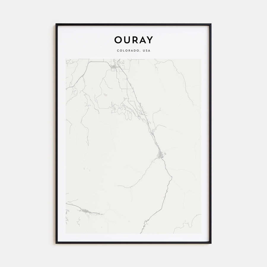 Ouray Map Portrait Poster